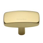 M Marcus Heritage Brass Rectangular Design Cabinet Knob 41mm